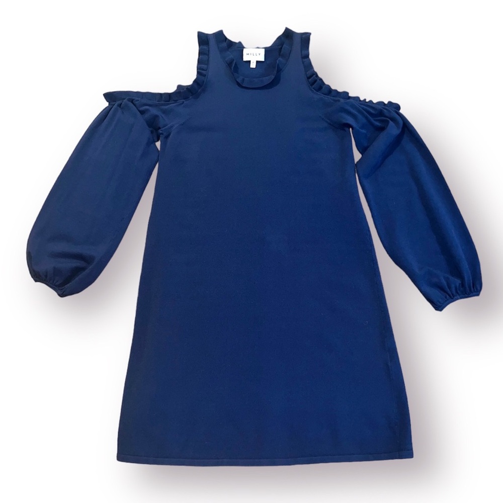 MILLY | Navy Cold Shoulder Dress
